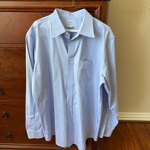 L.L. Bean blue cotton, button-down, long sleeve shirt.  Size 17 x 37.